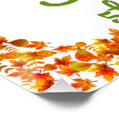 Onze kleine pompoen foto verjaardag welkom perfect poster (Hoek)