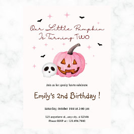 Onze kleine pompoen Halloween verjaardag elk jaar Kaart