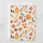 Onze kleine pompoen Herfst Baby 1e verjaardag Kaart (Achterkant)