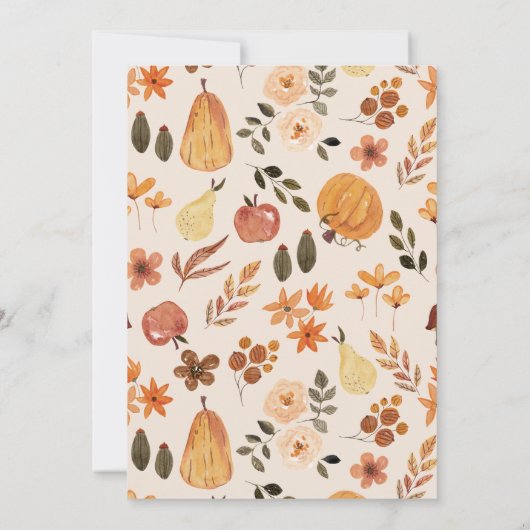 Onze kleine pompoen Herfst Baby 1e verjaardag Kaart (Achterkant)