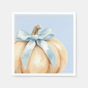 Onze Kleine Pompoen Herfst Baby Shower Blauw Baby  Servet