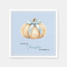 Onze Kleine Pompoen Herfst Baby Shower Blauwe Baby