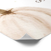 Onze kleine pompoen Herfst Baby shower welkomstbor Poster (Hoek)