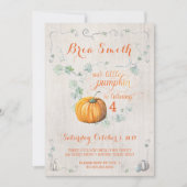 Onze kleine pompoen Herfst Birthday Party uitnodig Kaart (Voorkant)