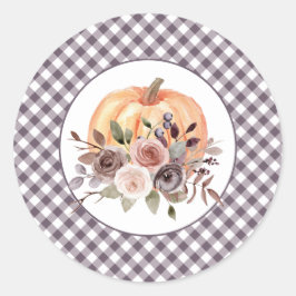 Onze Kleine Pompoen herfst bloem eerste verjaardag Ronde Sticker