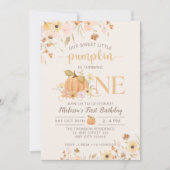 Onze Kleine Pompoen Herfst Bloemen Pompoen Verjaar Kaart (Voorkant)