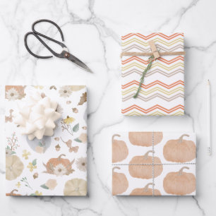 Onze kleine pompoen herfst cadeaupapier