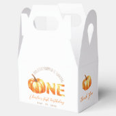 Onze kleine pompoen Herfst eerste verjaardag Water Bedankdoosjes (Geopend)