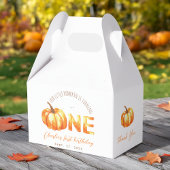 Onze kleine pompoen Herfst eerste verjaardag Water Bedankdoosjes