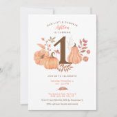 Onze kleine pompoen Herfst eerste verjaardagsuitno Kaart (Voorkant)