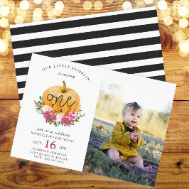 Onze kleine pompoen Herfst Floral Kaart