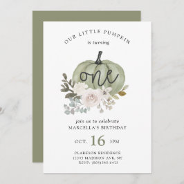 Onze kleine pompoen Herfst Floral Kaart