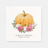 Onze kleine pompoen Herfst Floral Servet (Voorkant)