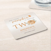 Onze Kleine Pompoen Herfst Herfst 2e Verjaardag Kartonnen Onderzetters (Schuin)