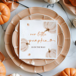 Onze kleine pompoen Herfst Herfst Baby shower Servet