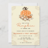 Onze kleine pompoen herfst Herfst Bloemen 1e Verja Kaart (Voorkant)