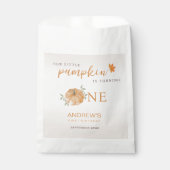 Onze kleine pompoen Herfst Herfst eerste 1e verjaa Bedankzakje (Voorkant)