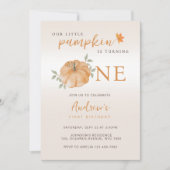 Onze kleine pompoen Herfst Herfst eerste 1e verjaa Kaart (Voorkant)