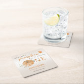 Onze kleine pompoen Herfst Herfst eerste 1e verjaa Kartonnen Onderzetters (Insitu)