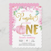 Onze kleine pompoen, herfst Herfst meisje, 1 verja Kaart (Voorkant / Achterkant)