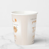 Onze Kleine Pompoen Herfst Herfst Tweede 2e Verjaa Papieren Bekers (Links)