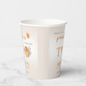 Onze Kleine Pompoen Herfst Herfst Tweede 2e Verjaa Papieren Bekers (Rechts)