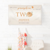 Onze Kleine Pompoen Herfst Herfst Tweede 2e Verjaa Spandoek (Insitu)