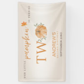 Onze Kleine Pompoen Herfst Herfst Tweede 2e Verjaa Spandoek (Verticaal)