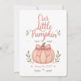Onze Kleine Pompoen Herfst Zwangerschapsaankondigi Kaart