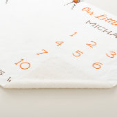 Onze kleine pompoen herfstkrans Baby Milestone Sherpa Deken (3/4)