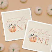 Onze kleine pompoen is één 1e verjaardag servet