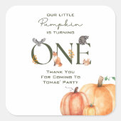 Onze kleine pompoen is een dank u Sticker (Voorkant)