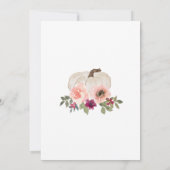 Onze kleine pompoen is één uitnodiging, 1e verjaar kaart (Achterkant)