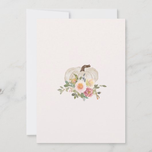 Onze kleine pompoen is één uitnodiging, 1e verjaar kaart (Achterkant)