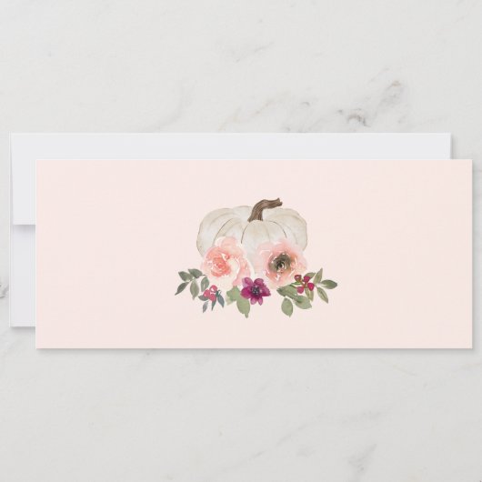 Onze kleine pompoen is één uitnodiging, 1e verjaar kaart (Achterkant)