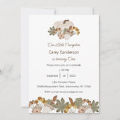 Onze kleine pompoen is één uitnodiging, 1e verjaar kaart (Voorkant)