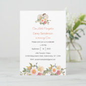 Onze kleine pompoen is één uitnodiging, 1e verjaar kaart (Staand voorkant)