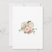 Onze kleine pompoen is één uitnodiging, 1e verjaar kaart (Achterkant)