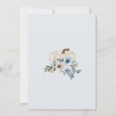 Onze kleine pompoen is één uitnodiging, 1e verjaar kaart (Achterkant)