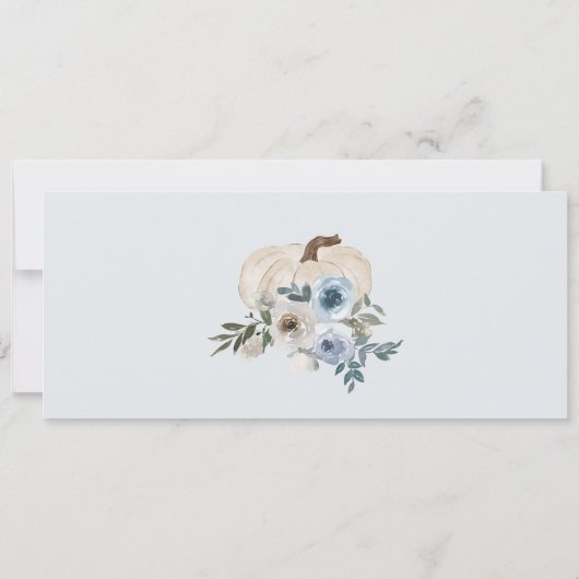 Onze kleine pompoen is één uitnodiging, 1e verjaar kaart (Achterkant)