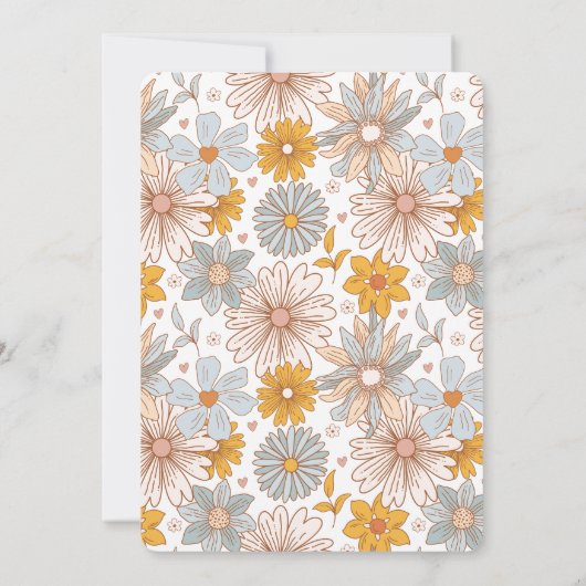 Onze kleine pompoen is groovy 1e verjaardag kaart (Achterkant)