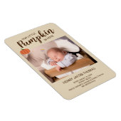 Onze kleine pompoen is hier Herfst geboorteaankond Magneet (Rechterzijde)