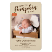 Onze kleine pompoen is hier Herfst geboorteaankond Magneet (Verticaal)