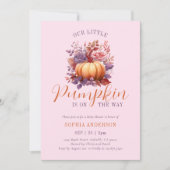 Onze kleine pompoen is onderweg naar blush Baby sh Kaart (Voorkant)