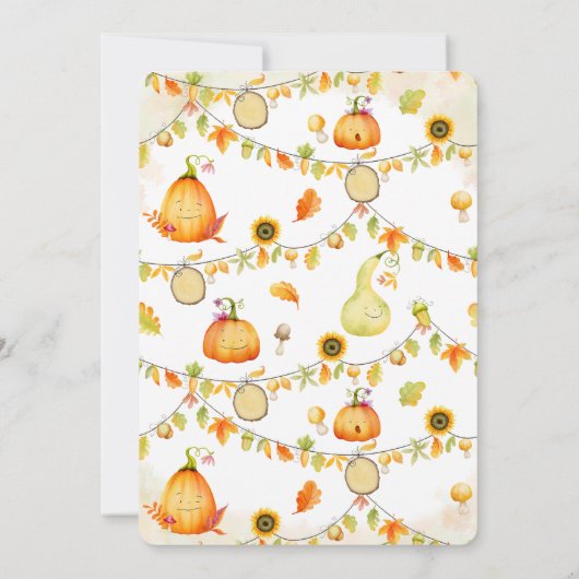 Onze kleine pompoen kaart (Achterkant)