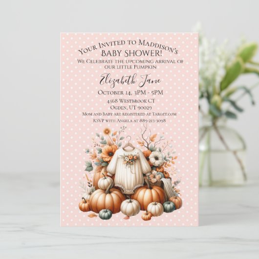 Onze Kleine Pompoen Kaart (Staand voorkant)