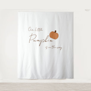 Onze Kleine Pompoen Komt Onderweg Baby Shower Wandkleed