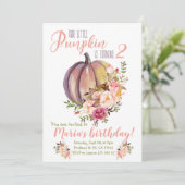 Onze kleine pompoen maken 'Birthday' Uitnodiging (Staand voorkant)