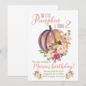 Onze kleine pompoen maken 'Birthday' Uitnodiging (Voorkant / Achterkant)