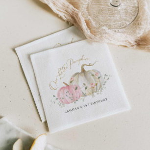 Onze kleine pompoen meisje 1e verjaardag servet